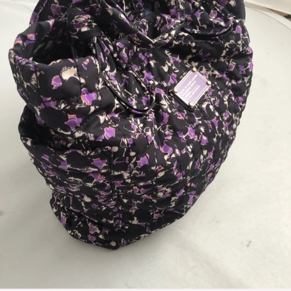 Marc by Marc Jacobs purple and black multicolor large floral tote